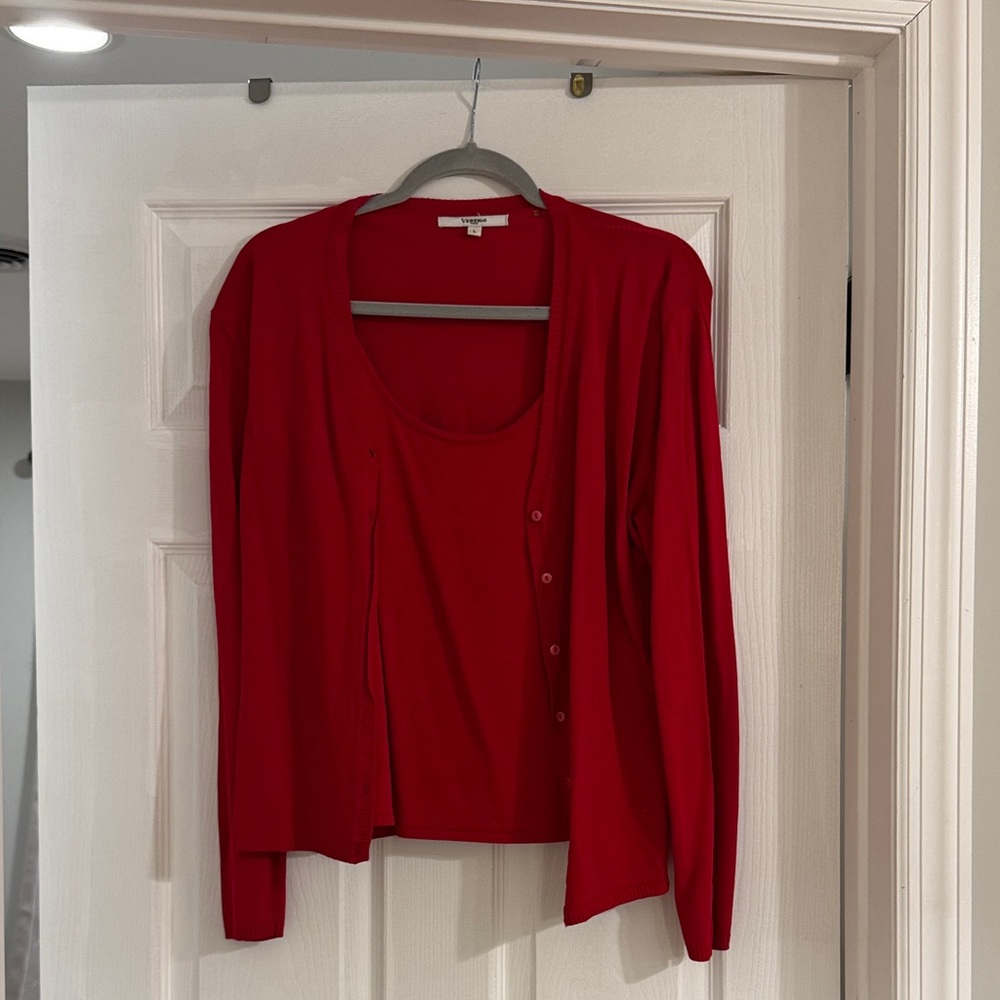 Vertigo Paris Vibrant Red Knitwear Set